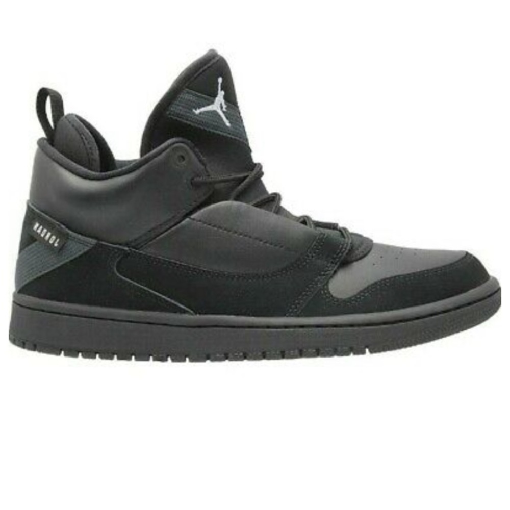 Nike Air Jordan Fadeaway Black Suede & Leather Basketball Shoes 7Y